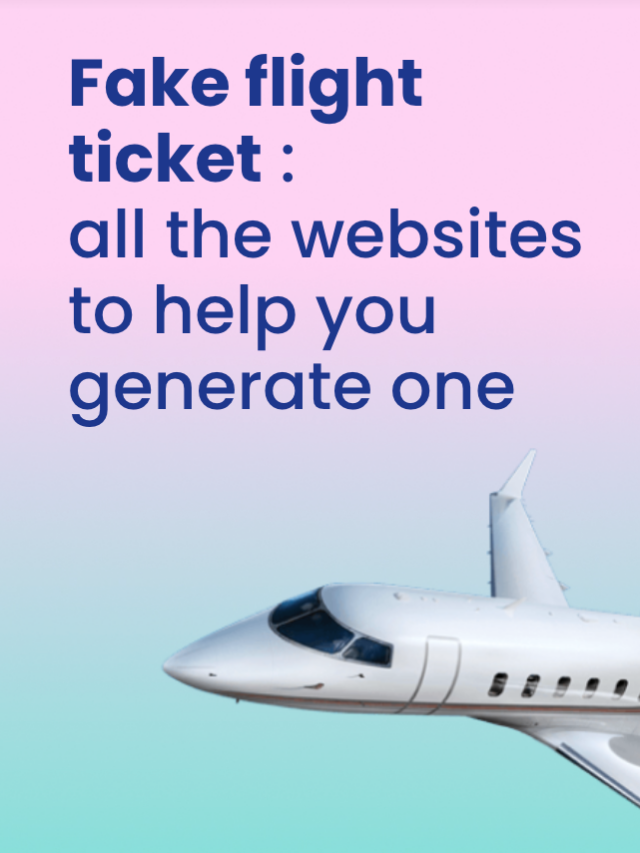 Fake Flight Ticket: All solutions to generate a proof of onward travel