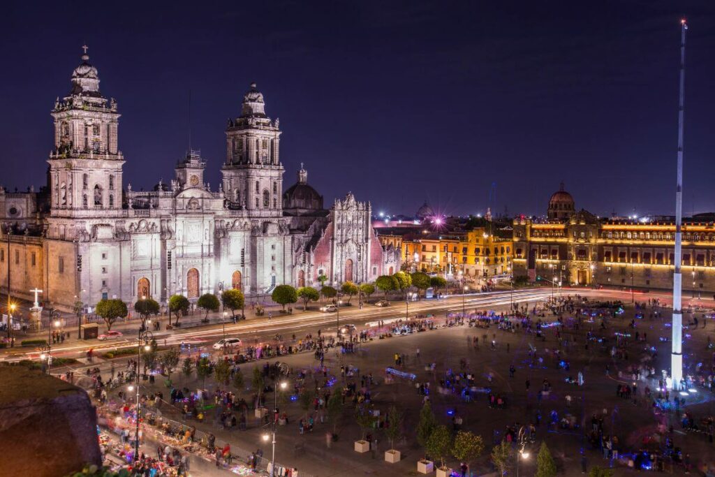 Mexico city at night